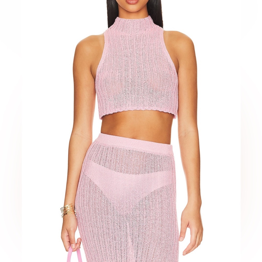 Camila Coelho Pink Knit Set
